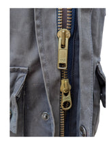 Hackett Field Rally Jacket M Blue-Grey Waxed England