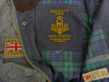 Hackett Field Rally Jacket S/M Faded Blue-Grey Waxed England