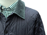 Barbour Jacket M/L Navy Blue Liddesdale Padded Quilt Polyamide