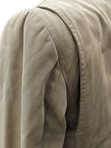 Fay Driving Coat M Tan 3-Button Heavy Cotton Twill