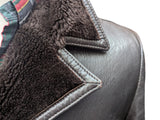 Vintage Oakleaf England Leather Shearling Coat M/L Dark Brown