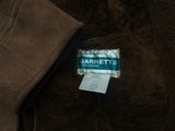 Vintage Barretts Leather Lambsuede Shearling Coat L/XL Brown