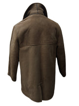 Vintage Richard Draper Leather Lambsuede Shearling Coat L/XL Tan/Sand