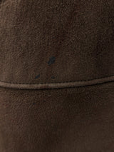 Vintage Richard Draper Leather Lambsuede Shearling Coat L/XL Brown