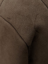 Vintage Richard Draper Leather Lambsuede Shearling Coat L/XL Brown