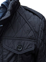 Hackett Thermore Quilted Field Jacket S Black Nylon