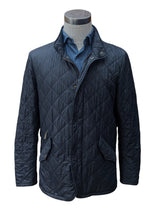 Barbour Jacket M/L Navy Blue Fulham Padded Quilt Polyester