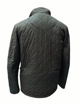 Barbour Jacket M/L Dark Khaki Green Chelsea Padded Quilt Polyester