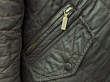 Barbour Jacket M/L Dark Khaki Green Chelsea Padded Quilt Polyester