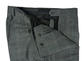 Benjamin Suit Mid Grey Plaid 2-Button Wool Flannel