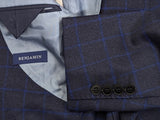Benjamin 3-in-1 Suit Navy Blue Plaid 2-button Wool Flannel
