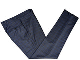 Benjamin 3-in-1 Suit Navy Blue Plaid 2-button Wool Flannel