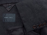 Nigel Hall Abraham Moon Coat M Brown Herringbone 3-button Pure Wool