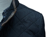 Barbour Jacket S/M Midnight Blue Powell Padded Quilt Polyester