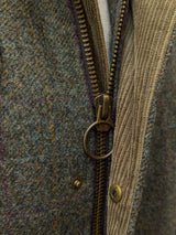 Abraham Moon Car Coat S Soft Green Yorkshire Tweed Wool