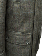 Abraham Moon Car Coat S Soft Green Yorkshire Tweed Wool