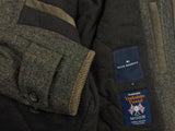 Abraham Moon Car Coat S Soft Green Yorkshire Tweed Wool
