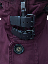 Hackett Arctic Parka XS/S Burgundy Fur Trimmed Cotton