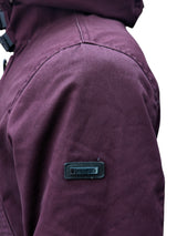 Hackett Arctic Parka XS/S Burgundy Fur Trimmed Cotton