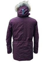 Hackett Arctic Parka XS/S Burgundy Fur Trimmed Cotton