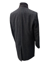 Abraham Moon Coat L/42 Brown Windowpane Wool Tweed