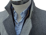 Vintage Dunn & Co. (Fox Bros/Marling Evans) Coat 40R Light/Mid Grey 3-button Pure Heavy Wool