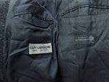 Vintage Guy Laroche Belted Raglan Coat XXL/46 Dark Charcoal Grey Donegal Pure Wool Tweed