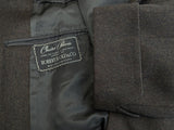 Vintage Chester Barrie Coat L/42 Dark Charcoal Brown Pure Wool