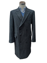 Abraham Moon Coat XL/44 Charcoal Herringbone DB Pure Wool