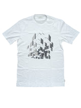 Zegna Tee Shirt M White 3D Graphic Cotton