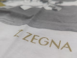 Zegna Tee Shirt M White Decoupage Graphic Cotton