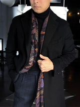 Benjamin Colombo Overcoat Black 3-Button Wool/Cashmere