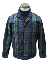 British Millerain Jacket S Blackwatch Plaid Waxed Cotton