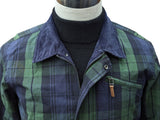 British Millerain Jacket S Blackwatch Plaid Waxed Cotton