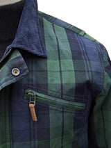 British Millerain Jacket S Blackwatch Plaid Waxed Cotton