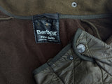Barbour Coat M/L Khaki Olive Padded Polar Quilt Polyester