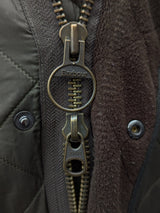 Barbour Coat M/L Khaki Olive Padded Polar Quilt Polyester