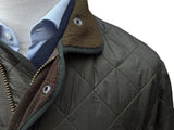 Barbour Coat M/L Khaki Olive Padded Polar Quilt Polyester