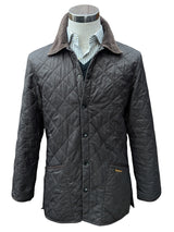 Barbour Jacket S/M Dark Brown Liddesdale Padded Quilt Polyamide