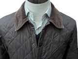 Barbour Jacket S/M Dark Brown Liddesdale Padded Quilt Polyamide