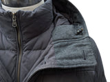 Hackett Down Parka S/M Steel Blue-Grey Microfibre Blend