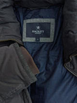 Hackett Down Parka S/M Steel Blue-Grey Microfibre Blend