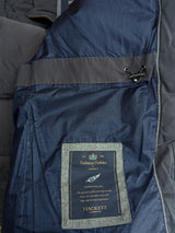 Hackett Down Parka S/M Steel Blue-Grey Microfibre Blend