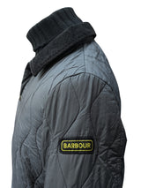 Barbour Jacket S/M Gunmetal Grey Liddesdale Padded Quilt Polyamide