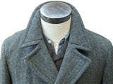 Vintage Hepworths British M/40 DB Peacoat Blue-Grey Herringbone Wool