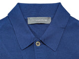 The Wardrobe Loro Piana "Wish" Sweater Blue Polo Superfine 170s Merino Wool