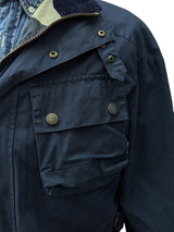 Hackett Field Rally Jacket L Navy Blue Waxed Cotton England