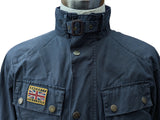 Hackett Field Rally Jacket L Navy Blue Waxed Cotton England
