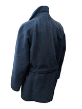 Vintage Odermark Shawl Coat L/XL Dark Blue Llama/Wool