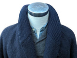 Vintage Odermark Shawl Coat L/XL Dark Blue Llama/Wool